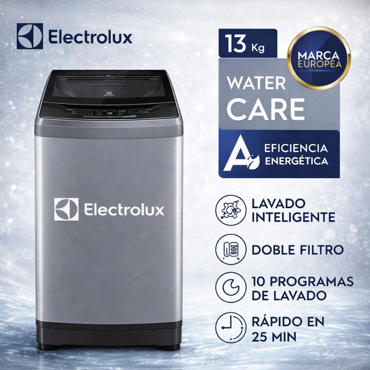 ELECTROLUX - Lavadora Electrolux Carga Superior 13kg Premium Care Gris  EWIW13F2USVG