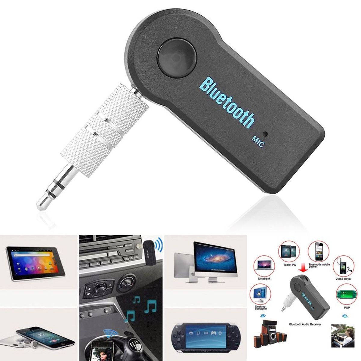 OEM - Receptor De Audio Adaptador Bluetooth V3.0 De 3,5 Mm Wireless