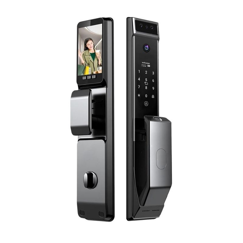 GENERICO - CERRADURA SMART CON 7 APERTURAS VIDEO PORTERO  COLOR NEGRO