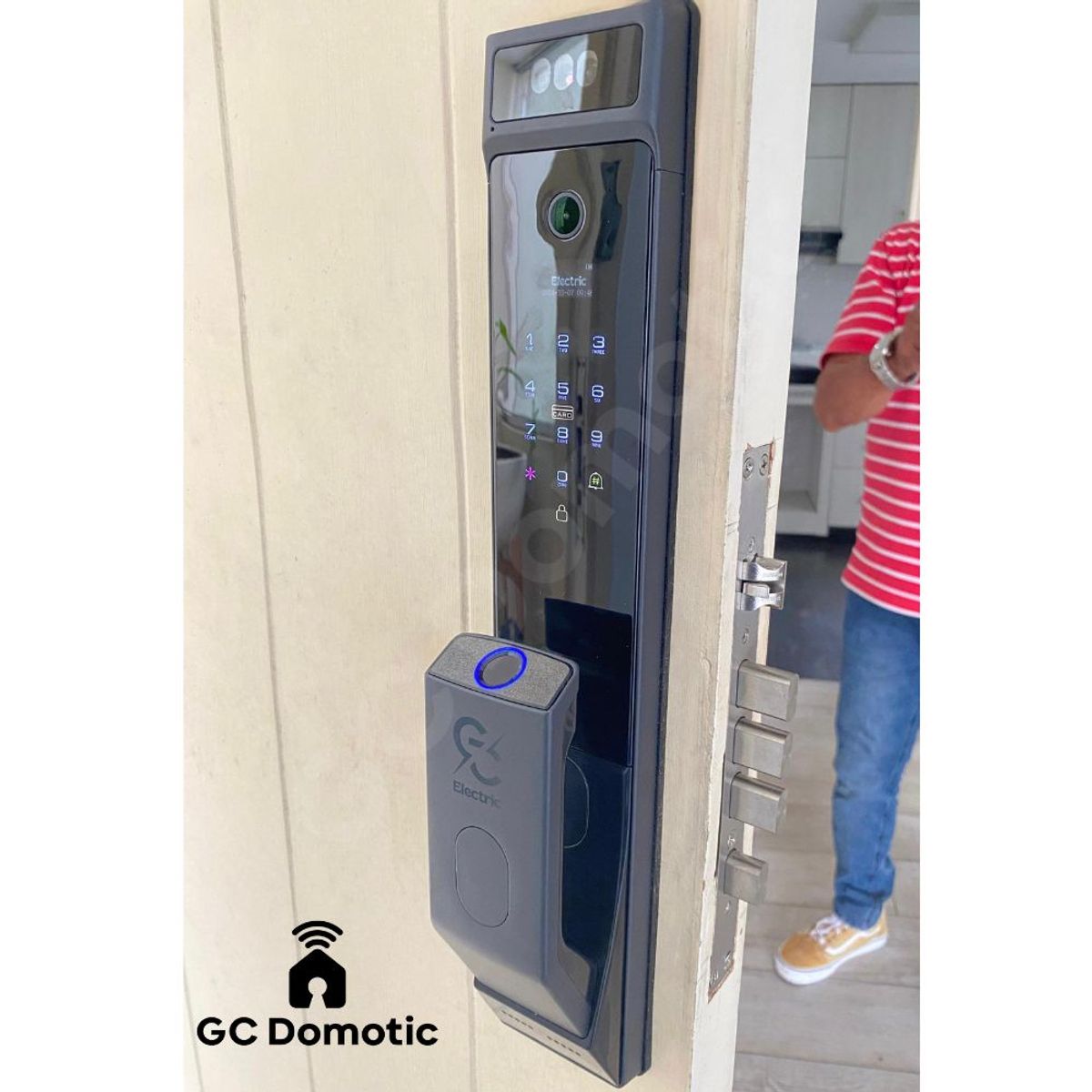 GENERICO - CERRADURA SMART CON 7 APERTURAS VIDEO PORTERO  COLOR NEGRO