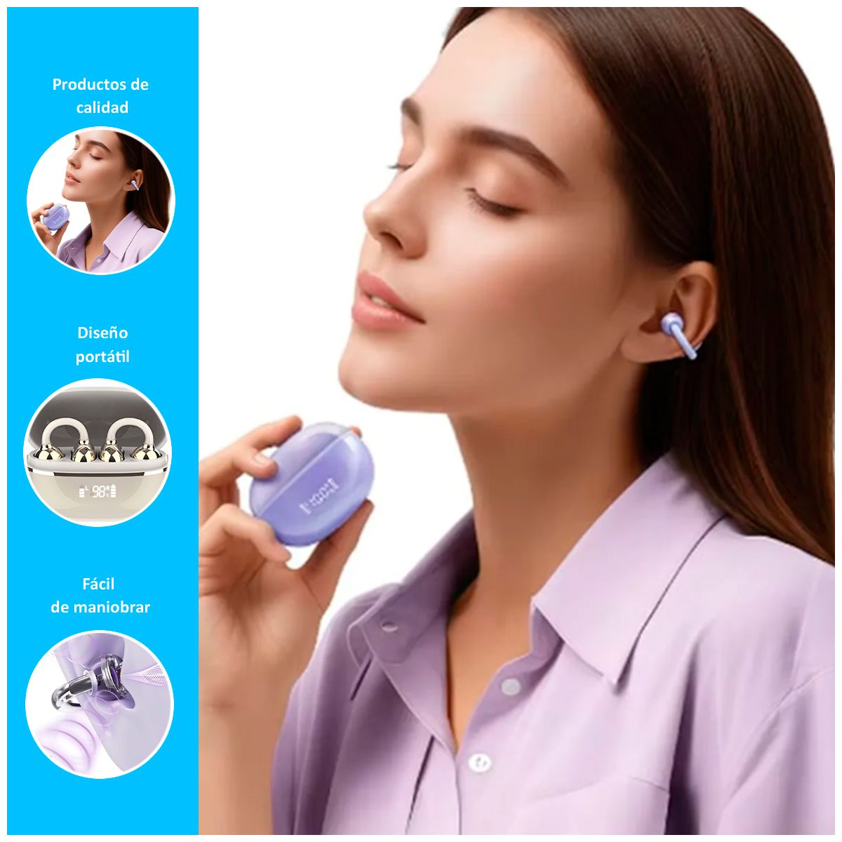 GENERICO - Audífonos Bluetooth NE-7S Negro