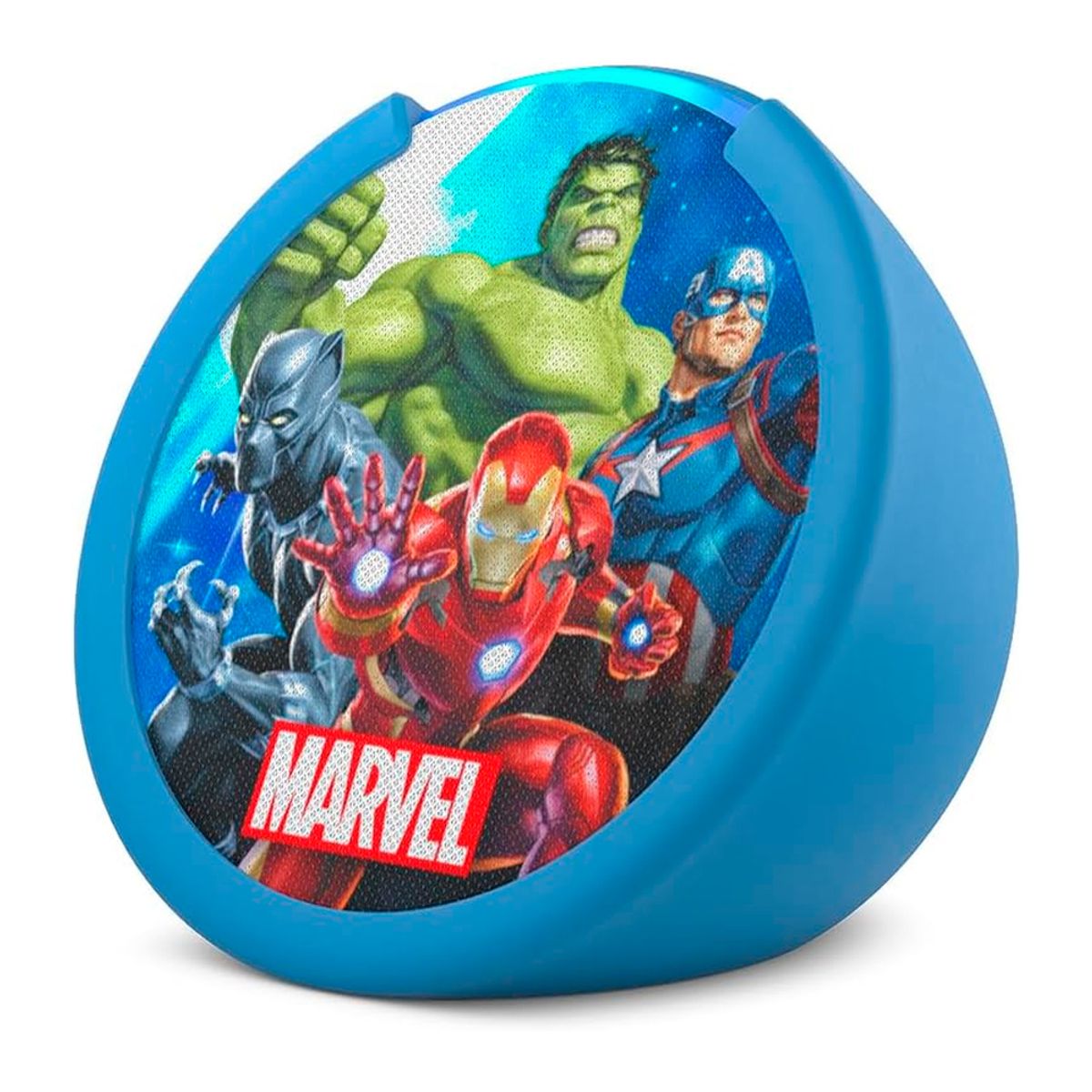 MARVEL - Echo Pop para Niños Parlante Inteligente Alexa Marvel Avengers Turques
