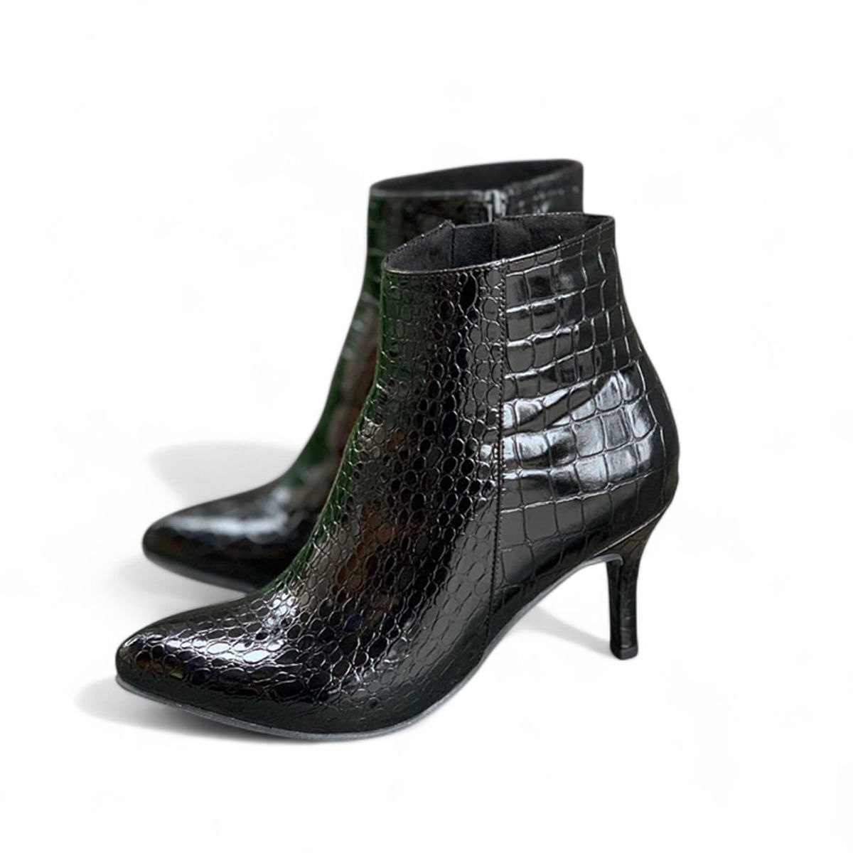 GENERICO - Botin Mujer Biocuero Labrado 2086-65 Taco 7 Color Negro