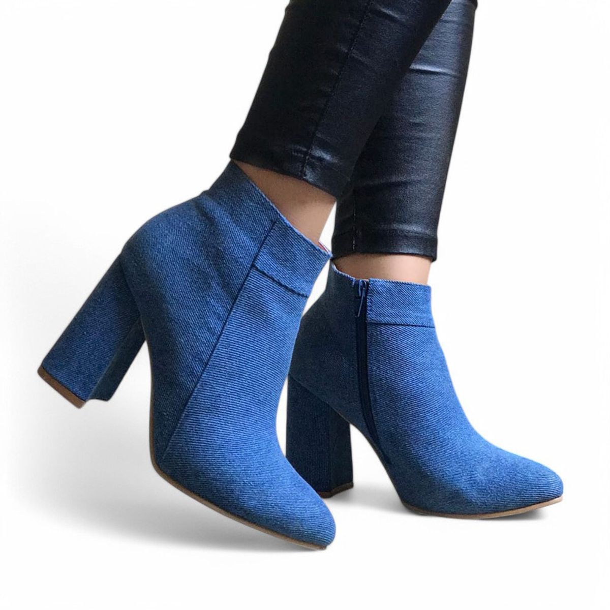 GENERICO - Botin Mujer Clasica Taco 9 2086-60 Color Celeste