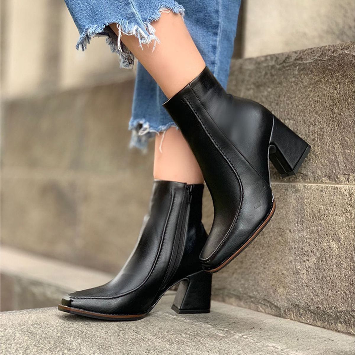 GENERICO - Botin Mujer Taco 7 Patyduck 2086-70 Color Negro