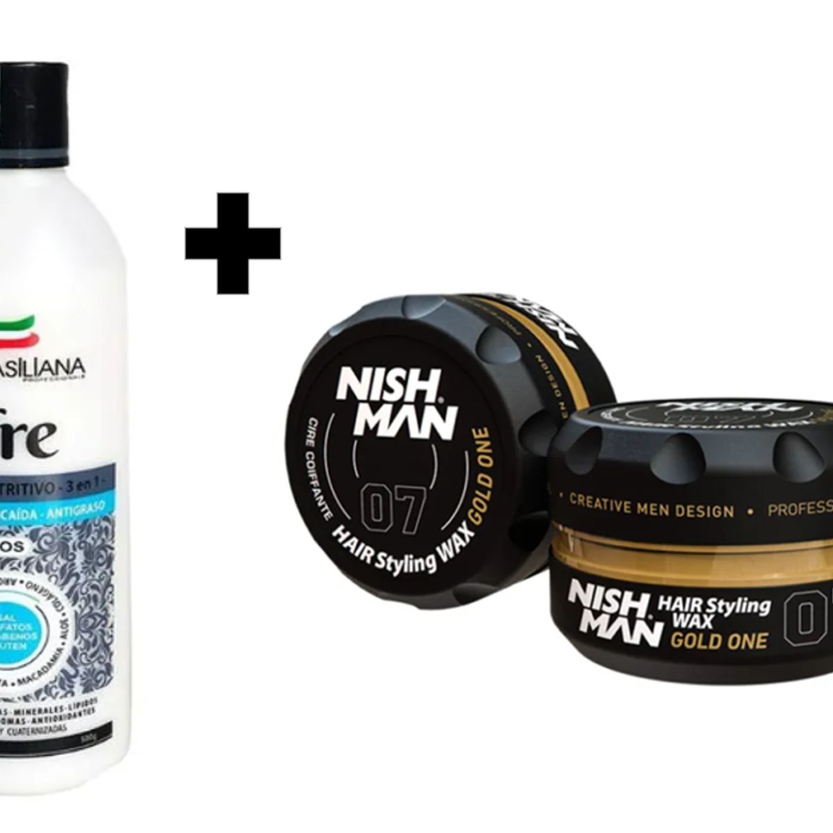 LA BRASILIANA - Shampoo Capilar Tre + Cera Fijadora de Cabello 07 Nishman