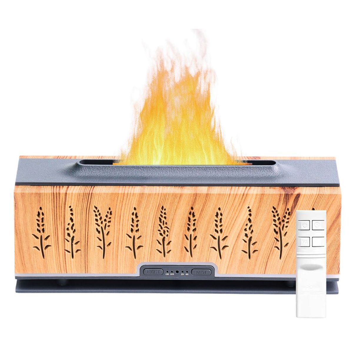 GENERICO - Difusor Ultrasónico 200 ml con Luz Tipo Llama Temporizador y Control