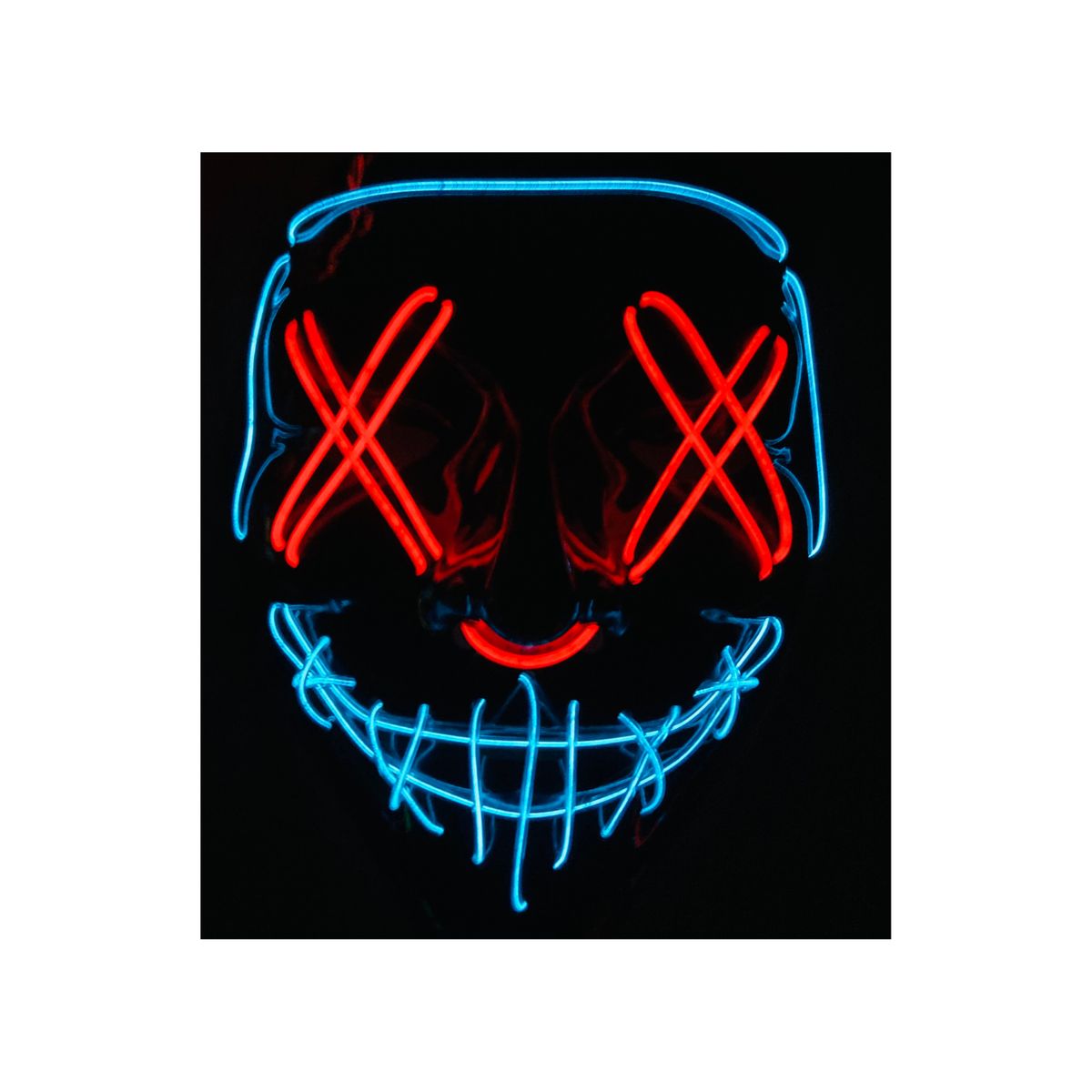 HALLOWEEN - PACK DE 6 MASCARAS HALLOWEEN LUZ LED