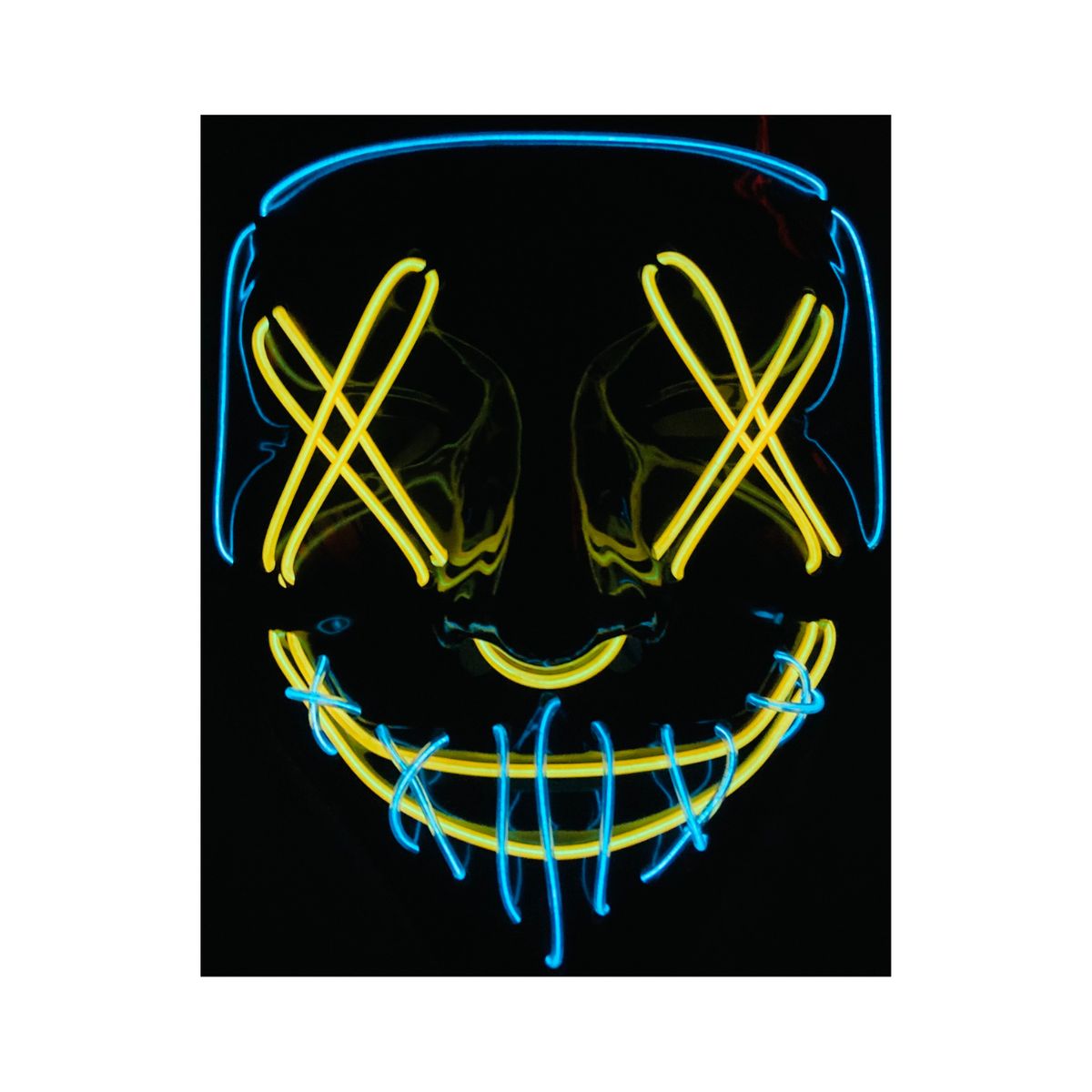 HALLOWEEN - PACK DE 6 MASCARAS HALLOWEEN LUZ LED