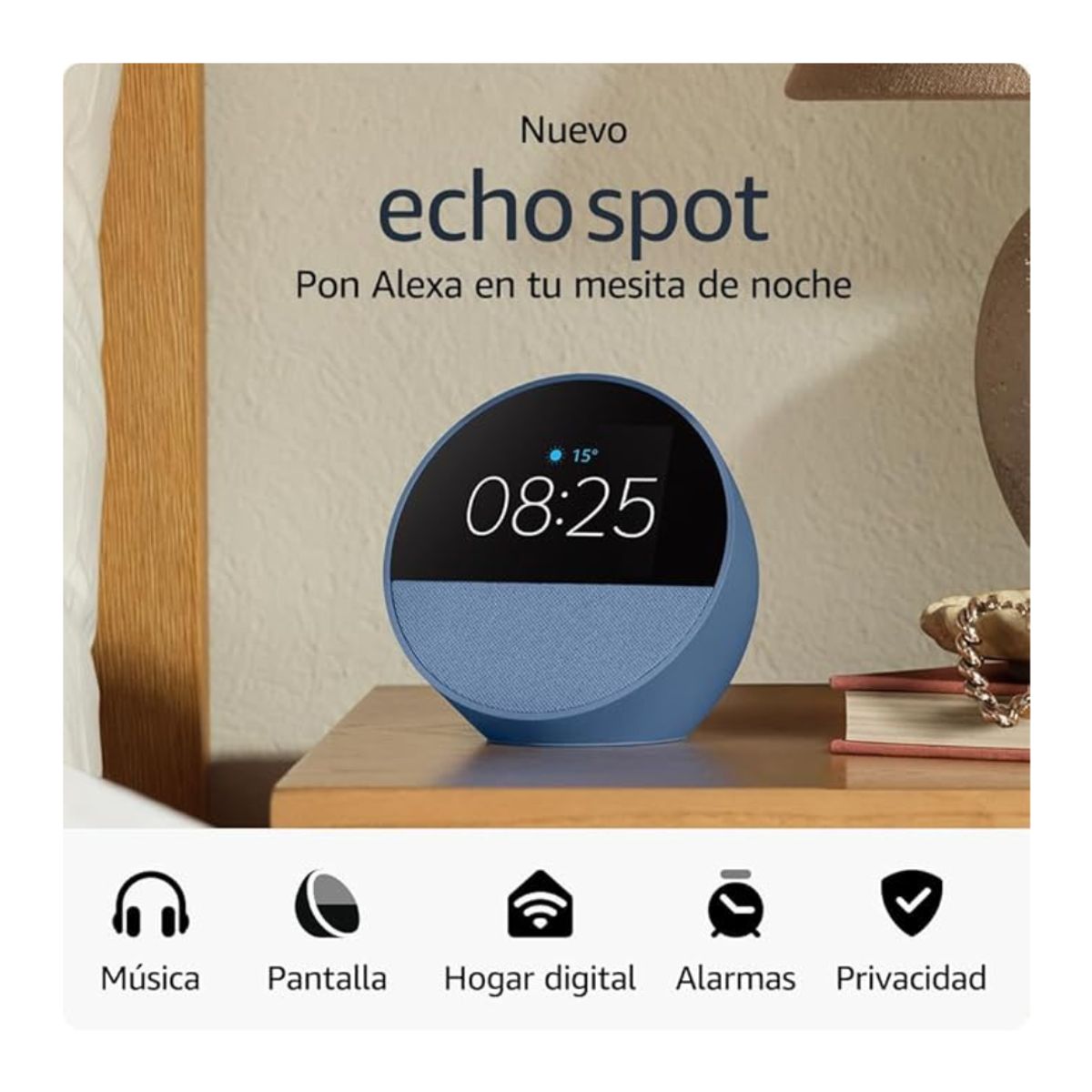 AMAZON - Amazon Echo Spot 2024 Despertador inteligente Azul