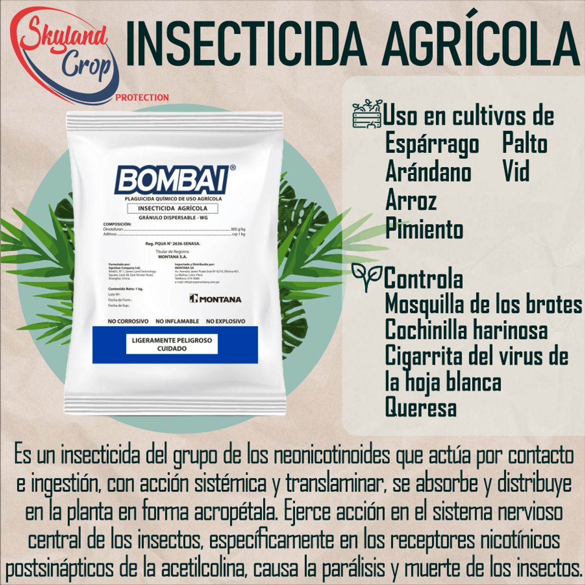 GENERICO - BOMBAI 125gr  INSECTICIDA  AGRÍCOLA