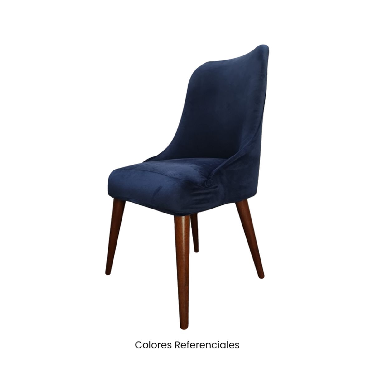 VIURE - 8 Fundas Nacionales de Terciopelo para Silla Brazo - Azul Noche