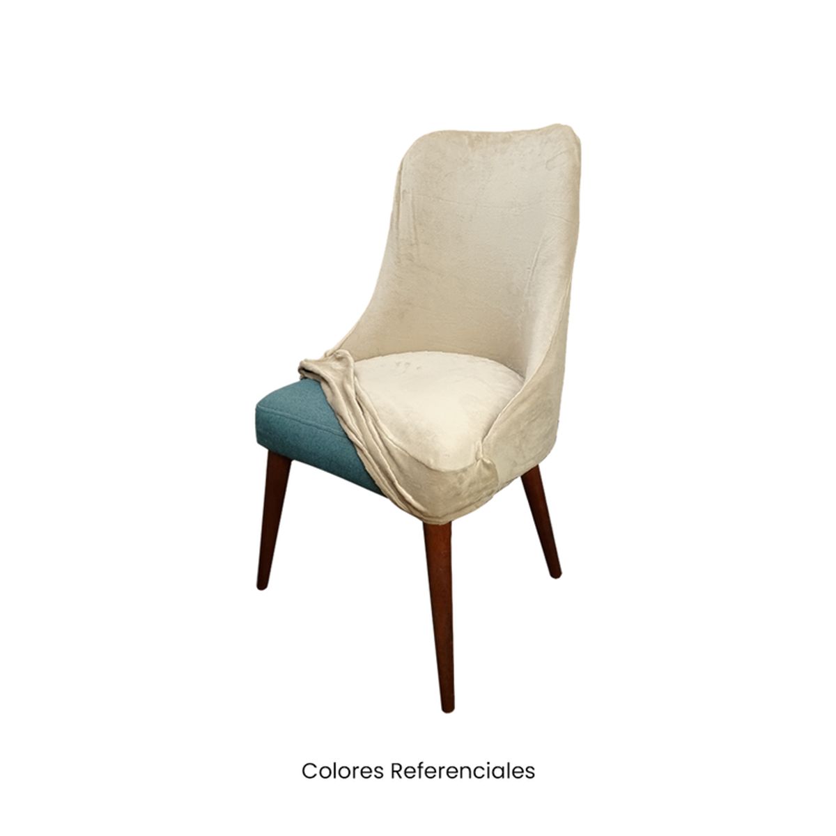 VIURE - 4 Fundas Nacionales de Terciopelo para Silla Brazo - Beige Claro