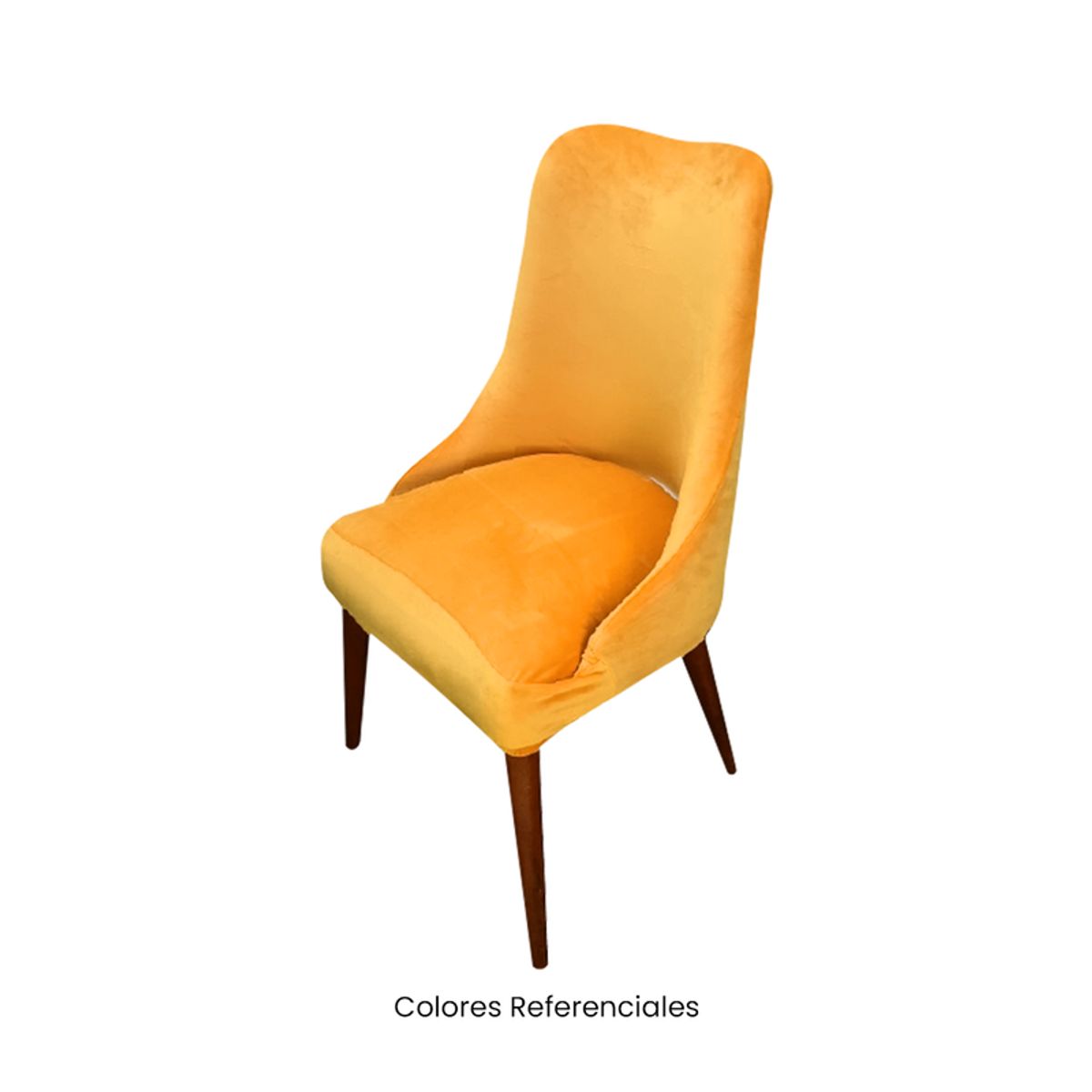 VIURE - 4 Fundas Nacionales de Terciopelo para Silla Brazo - Oro Satinado