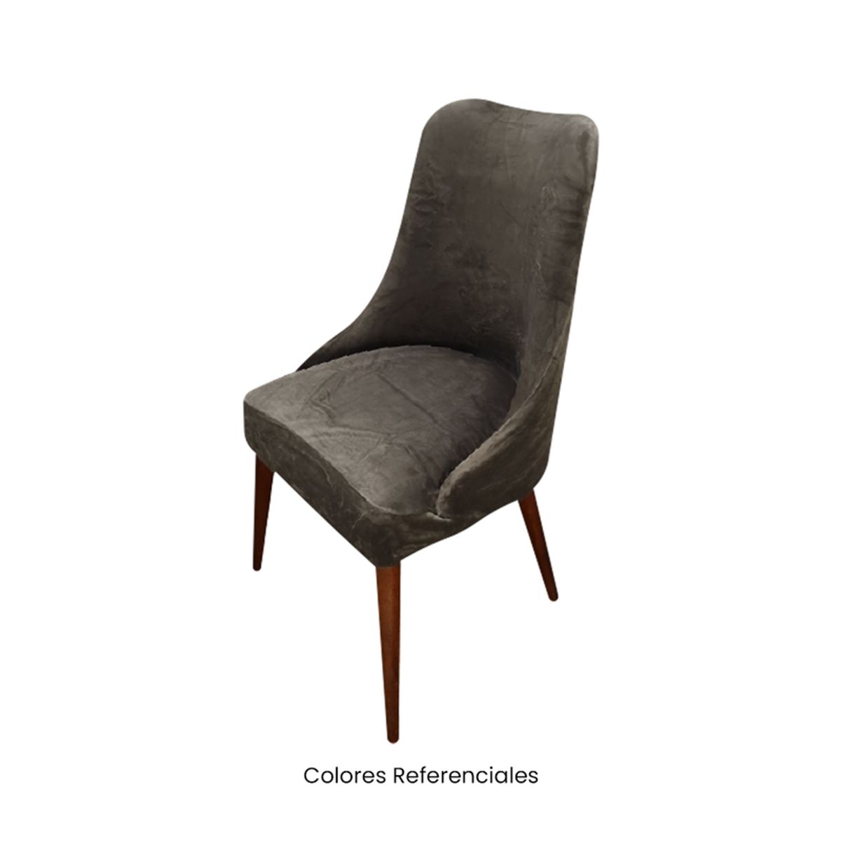 VIURE - 6 Fundas Nacionales de Terciopelo para Silla Brazo - Marrón Cenizo