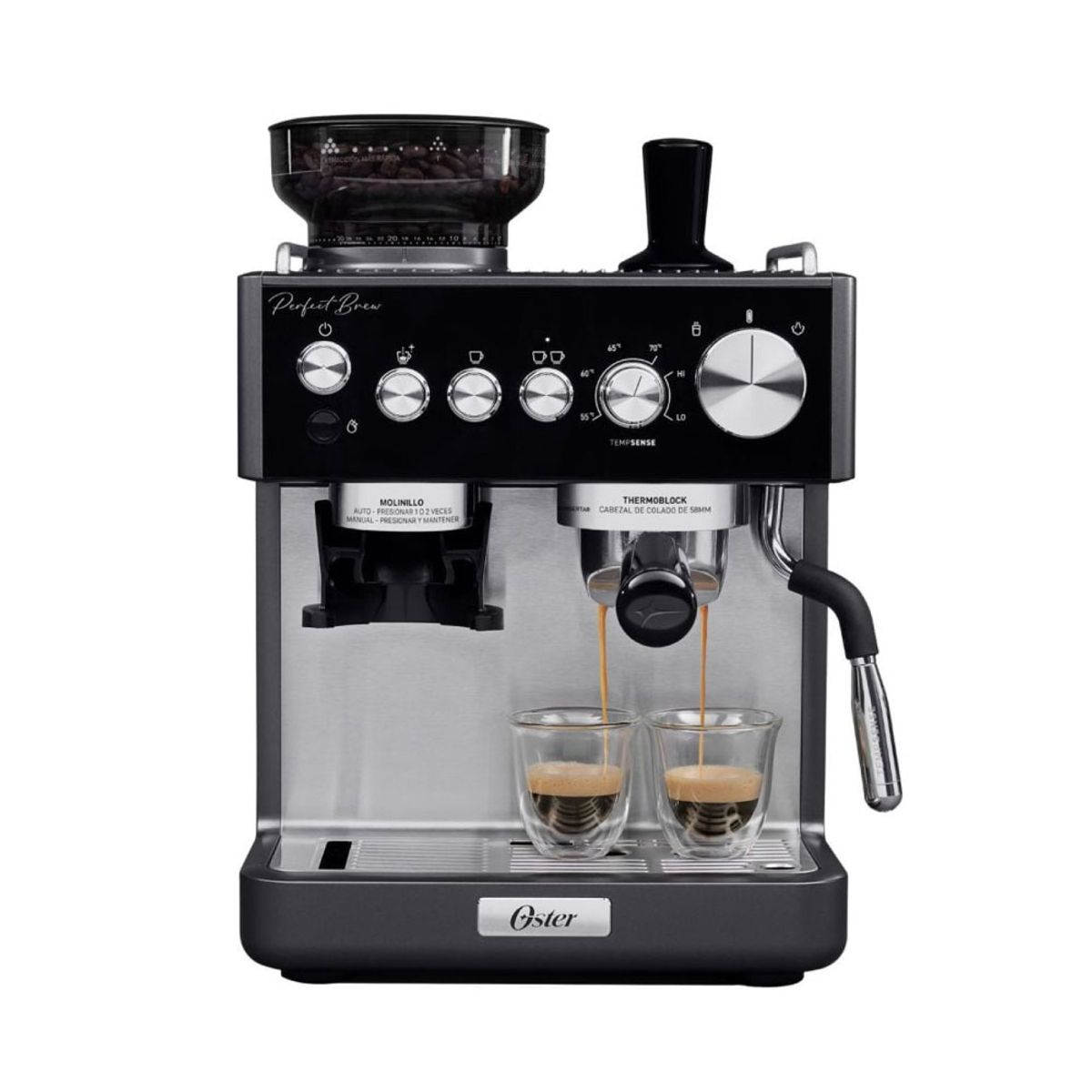 OSTER - Cafetera Oster BVSTEM7301-053 Espresso Perfect Brew con Molino