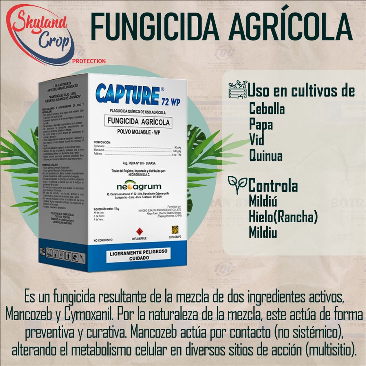 GENERICO - CAPTURE 72 WP 1KG FUNGICIDA AGRÍCOLA