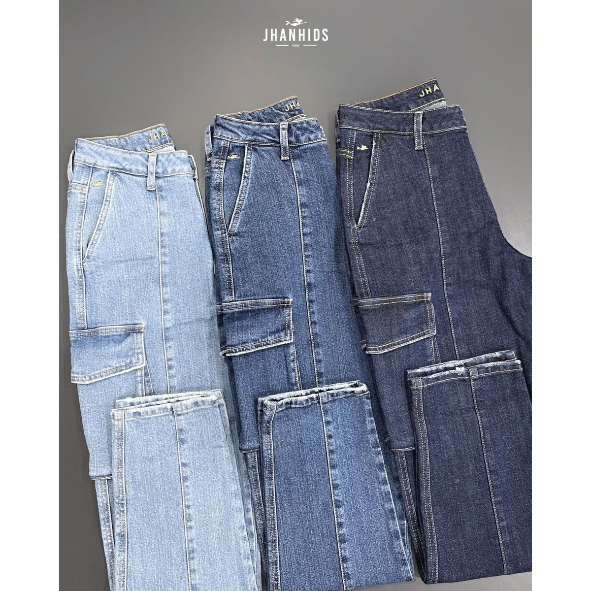 JHAN HIDS - Pantalón Cargo Denim Shana
