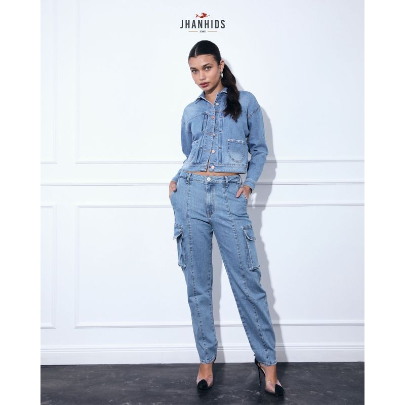 JHAN HIDS - Pantalón Cargo Denim Shana