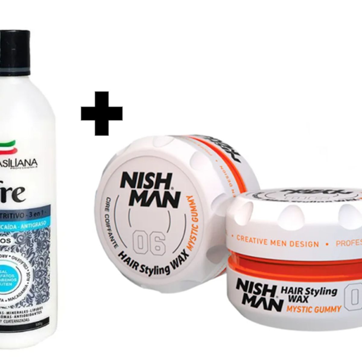 LA BRASILIANA - Shampoo Capilar Tre + Cera Fijadora de Cabello 06 Nishman