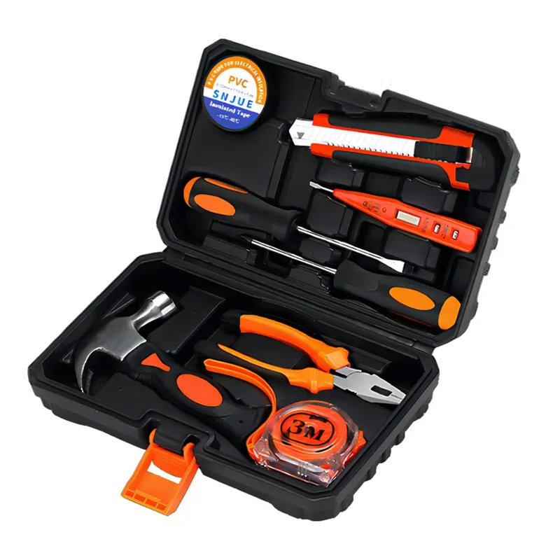 GENERICO - KIT DE HERRAMIENTAS DE 9 PIEZAS VARIADOS CON ESTUCHE NEGRO