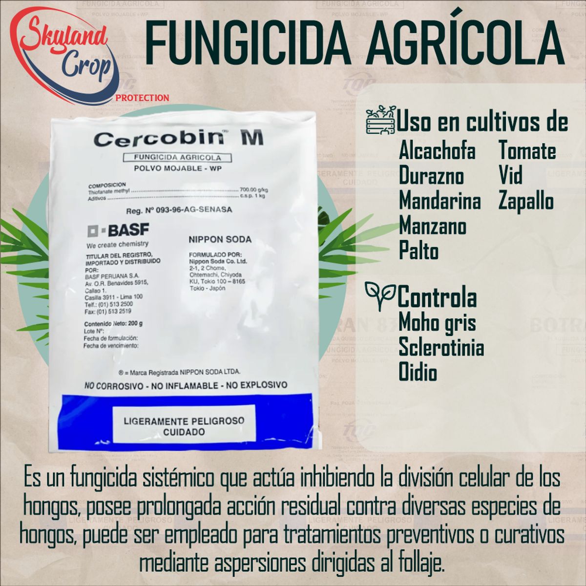 GENERICO - CERCOBIN M 200G  FUNGICIDA AGRÍCOLA