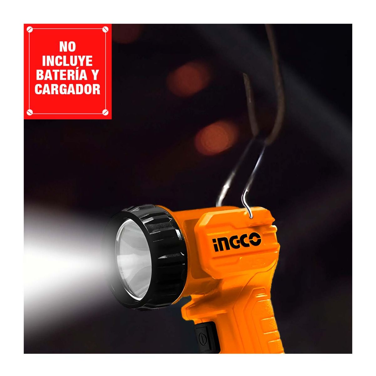 INGCO TOOLS - Linterna Led Inalámbrica 20v + Guantes Rojos