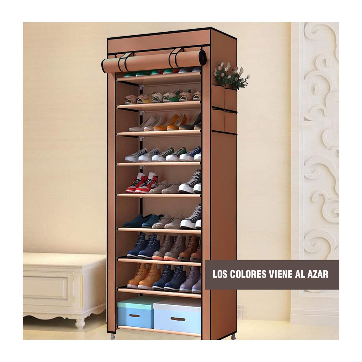 GENERICO - Zapatera 9 Niveles 27 Pares Zapatos Organizador Multiuso