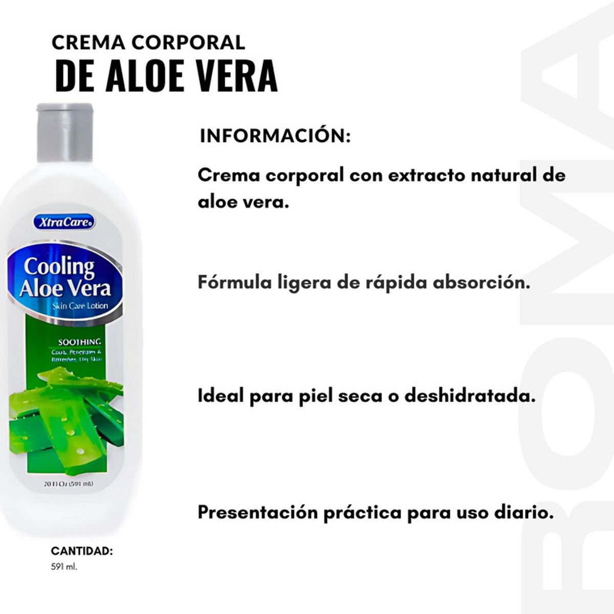 GENERICO - PACK 3 CREMA CORPORAL DE ALOE VERA 591ML XTRACARE