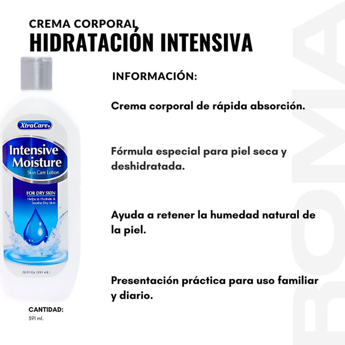 GENERICO - CREMA CORPORAL HIDRATACIÓN INTENSIVA 591ML XTRACARE