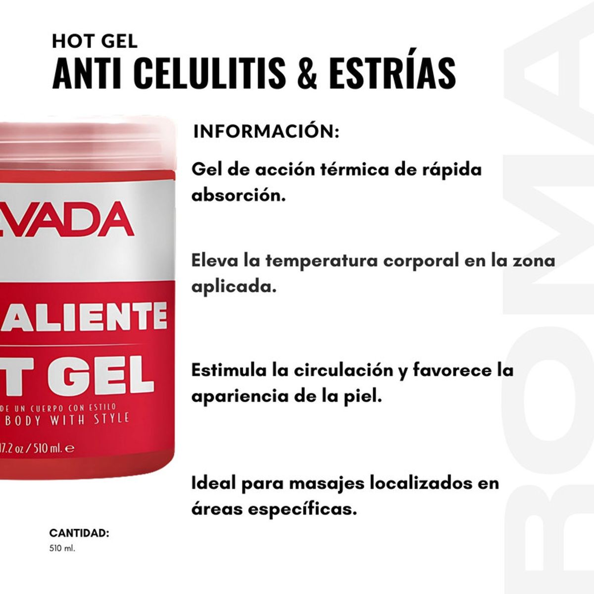 NEVADA NATURAL PRODUCTS - PACK 2 HOT GEL ANTI CELULITIS & ESTRÍAS 510ML