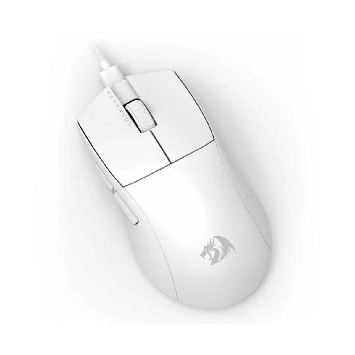 REDRAGON - Mouse Gaming Redragon K1NG M724W Cableado 12,400 DPI Blanco 1K Hz