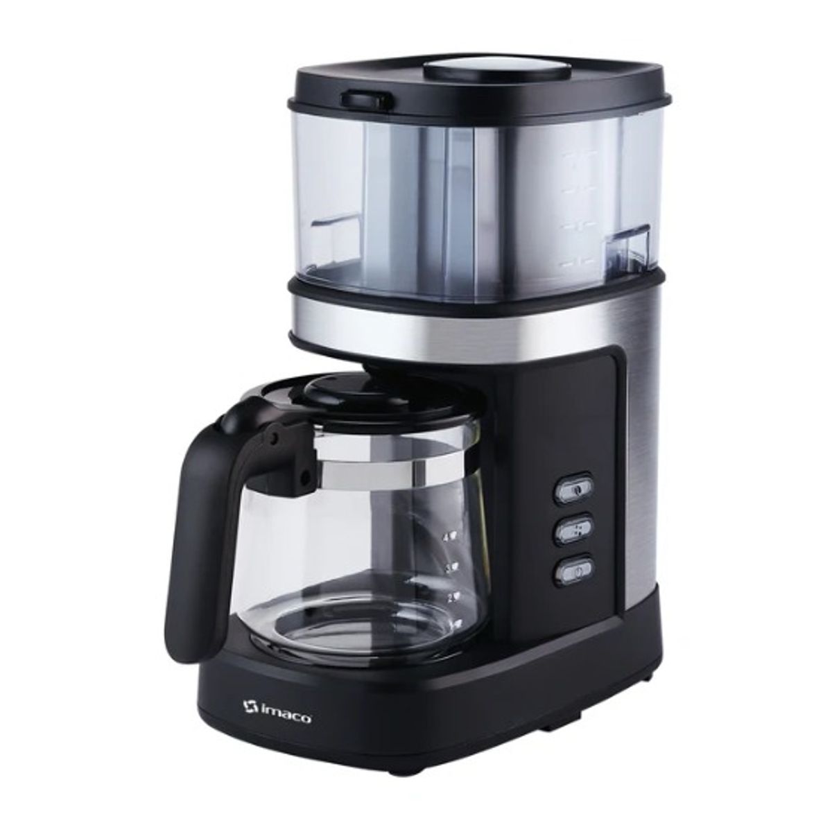 IMACO - Cafetera 4 tazas con Moledor de Cafe Imaco ICMG4070 Negro