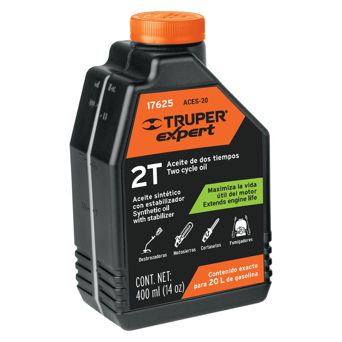 TRUPER - Aceite sintético para motor de 2 tiempos, 400 ml Truper