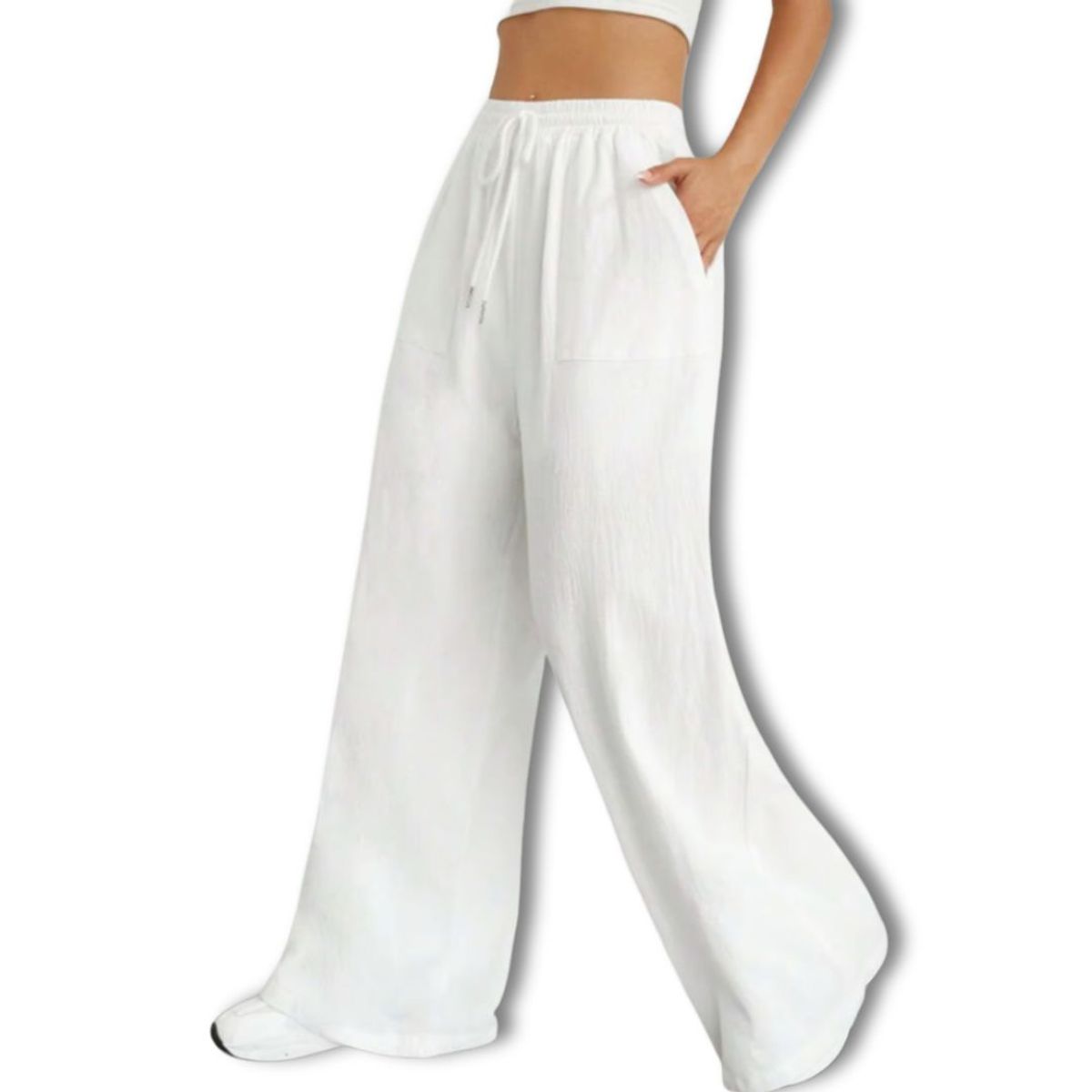 GENERICO - Buzos palazos deportivos pierna ancha algodón fresh terry