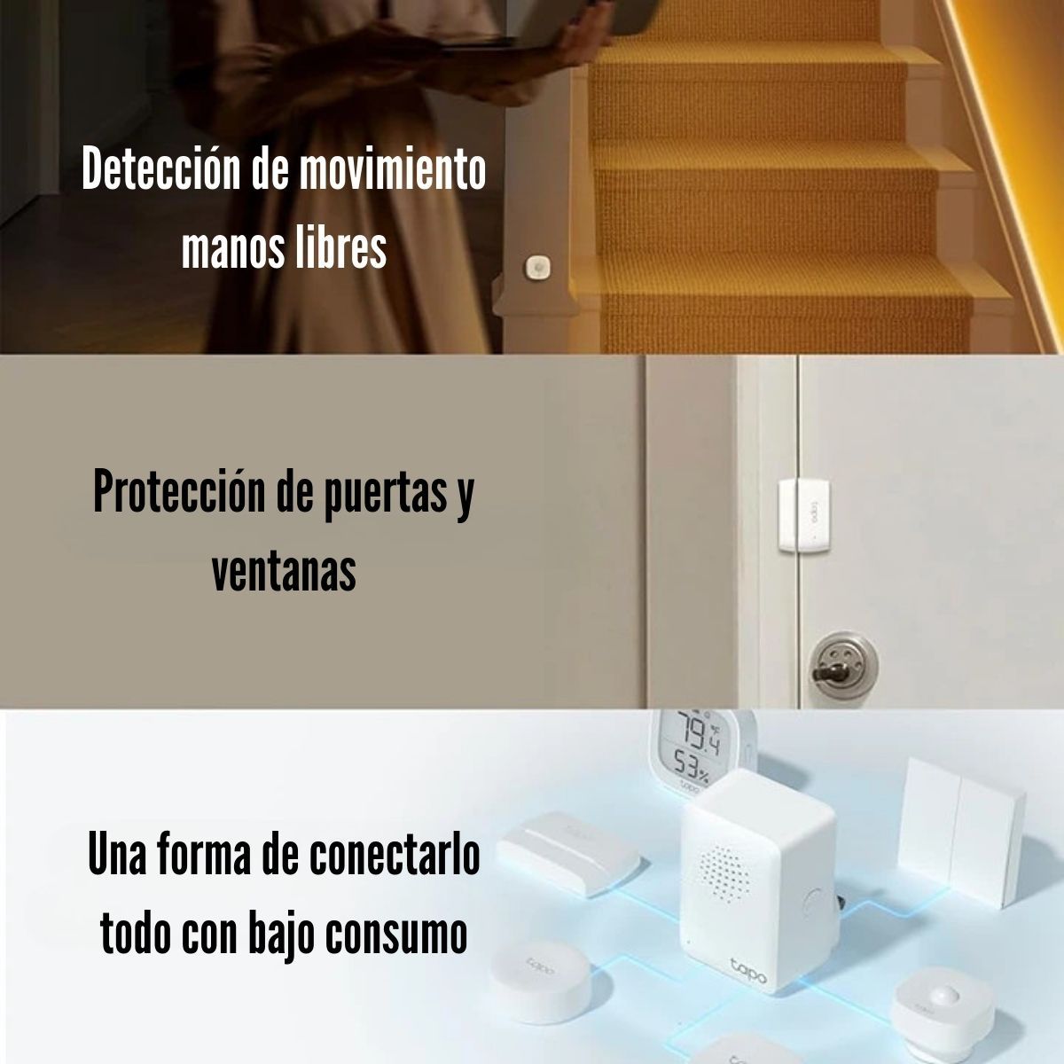 TP LINK - TP-Link - Kit Sensor Inteligente Tapo T30 Kit H100 + T100 + T110