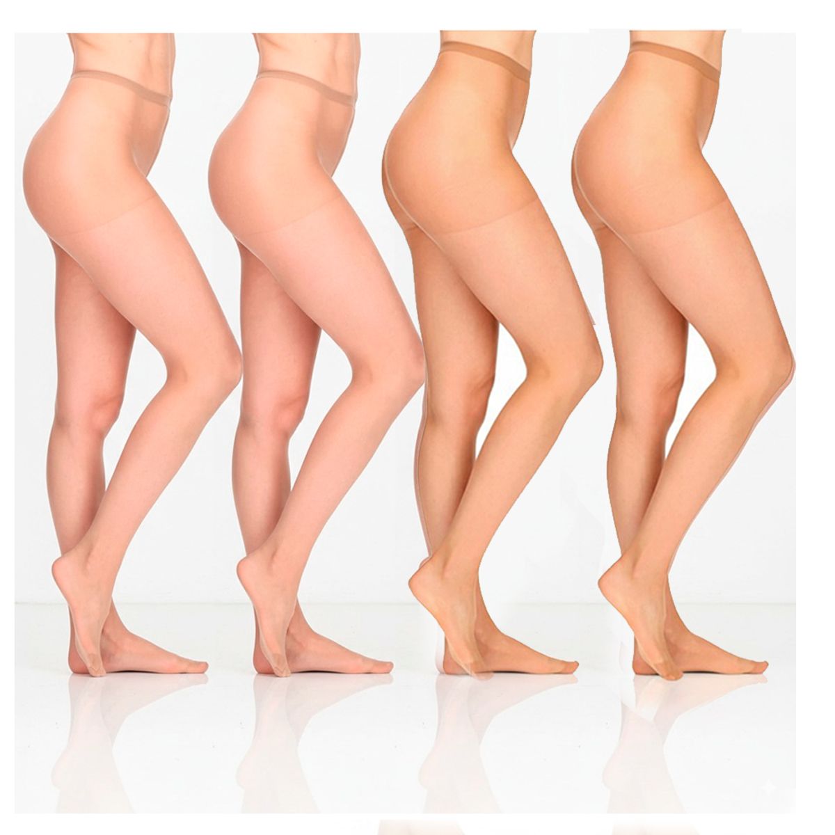 CAFFARENA - Pack X4 Panty Pret a Porte con Puntera 1112  Multicolor 2