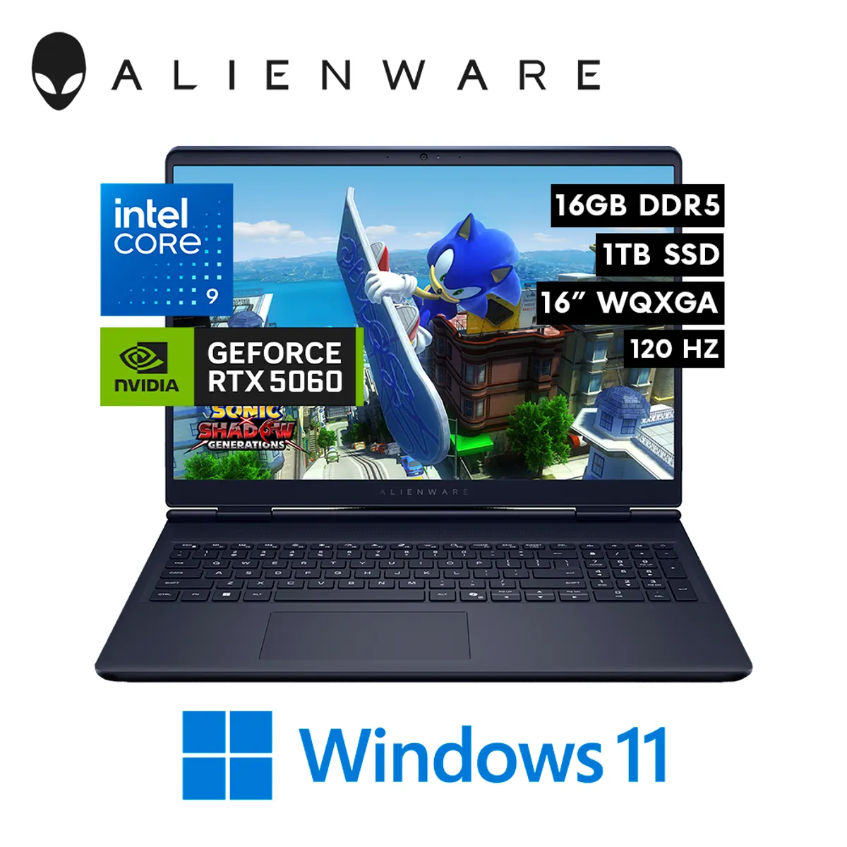 DELL - Laptop gaming Dell Alienware 16 Aurora - Intel Core 9 270H 16GB 1TB RTX 5060 8GB 16″ WQXGA 120Hz W11