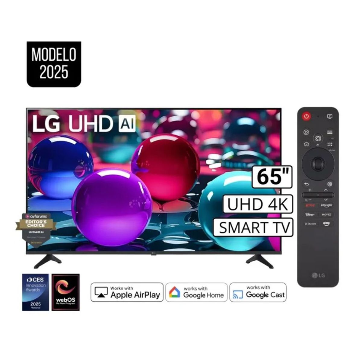 LG - Televisor LG 65" UHD 4K 65UA7300PSB - 2025 + MAGIC