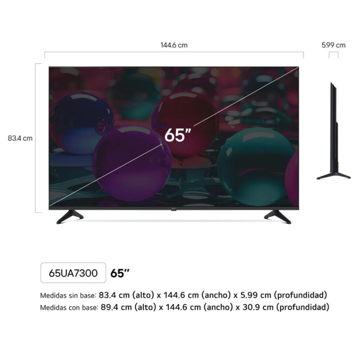 LG - Televisor LG 65" UHD 4K 65UA7300PSB - 2025 + MAGIC