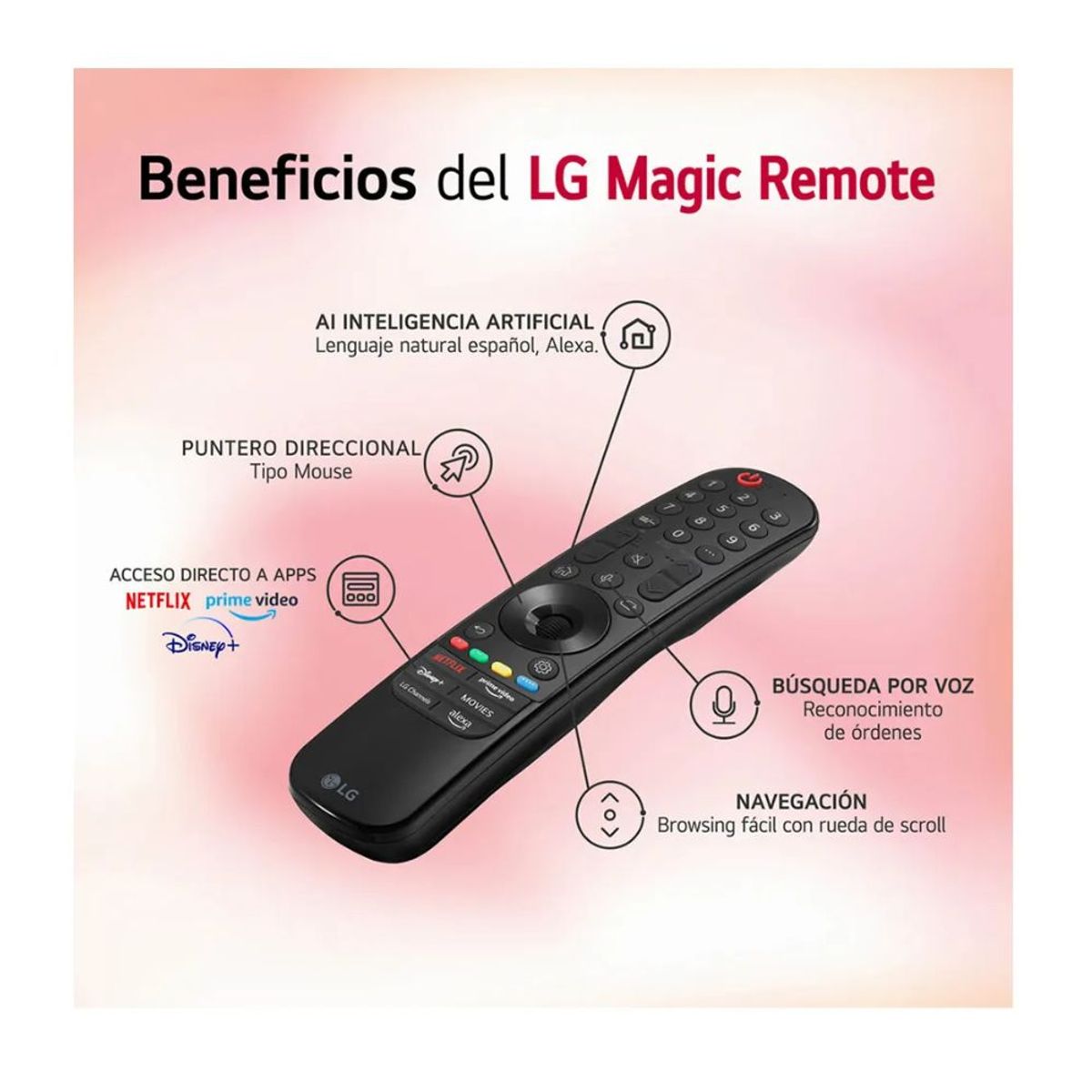 LG - TELEVISOR LG 65 THINQ AI WebOS 4K UHD 65UT7300 + Control Magic