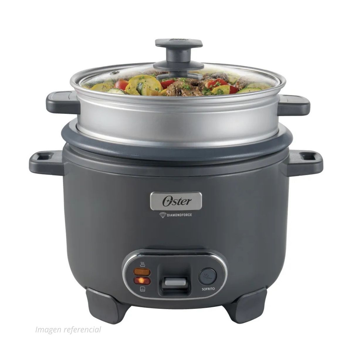 OSTER - Arrocera Oster 3 en 1 de 1.8 Litros con Función Sofrito y Vaporera