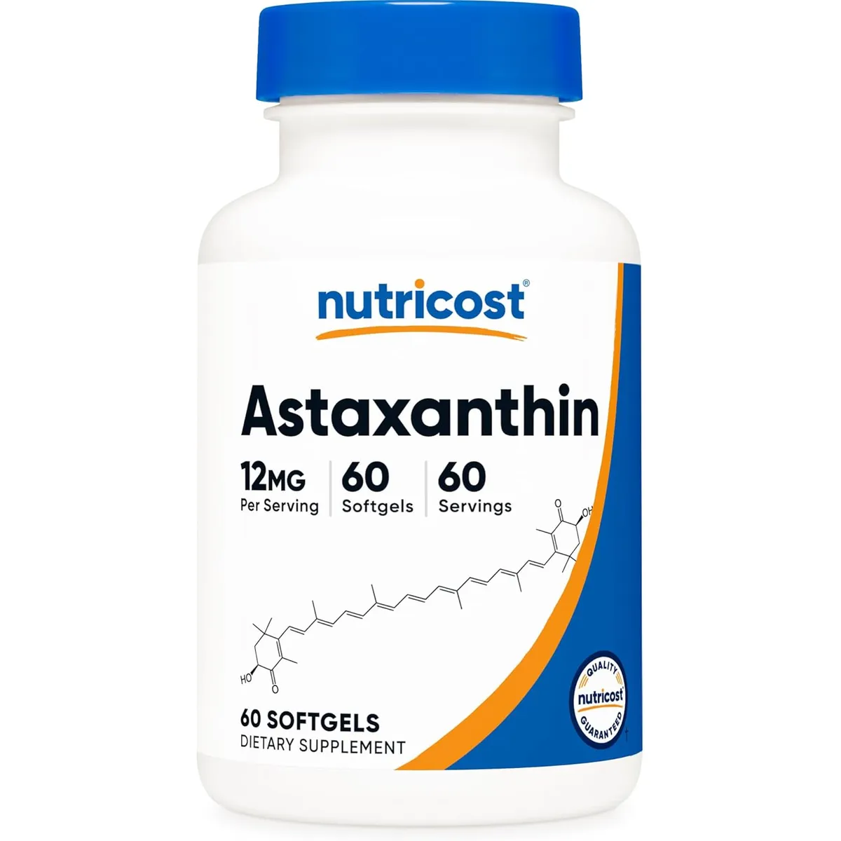 NUTRICOST - Nutricost Astaxantina Astaxanthin 12 mg 60 Caps Gel