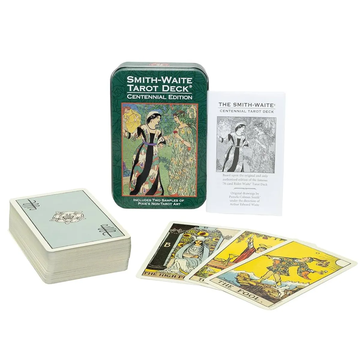 GENERICO - Smith-Waite Centennial Tarot Deck - Mini Cartas de Tarot Smith Waite -Caja metal