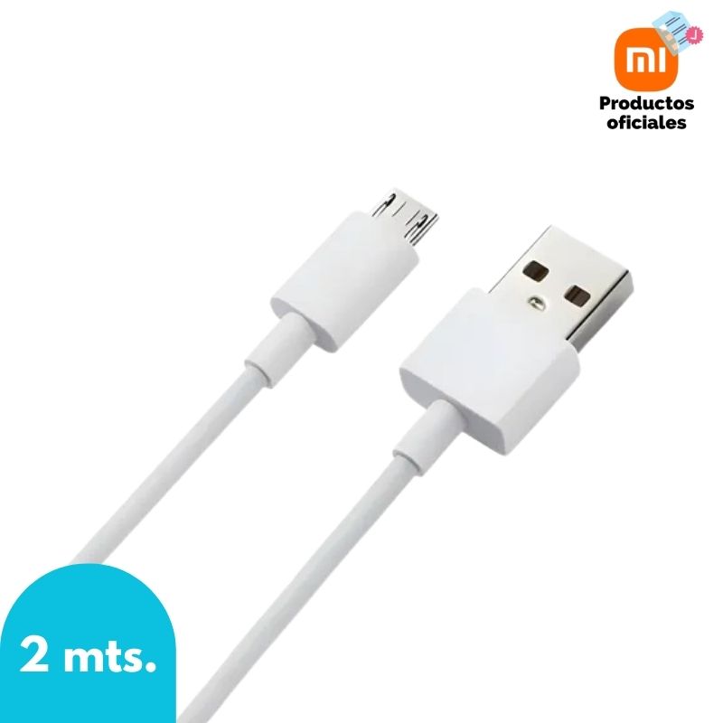 XIAOMI - CABLE ORIGINAL XIAOMI USB A MICRO USB 200cm - BLANCO