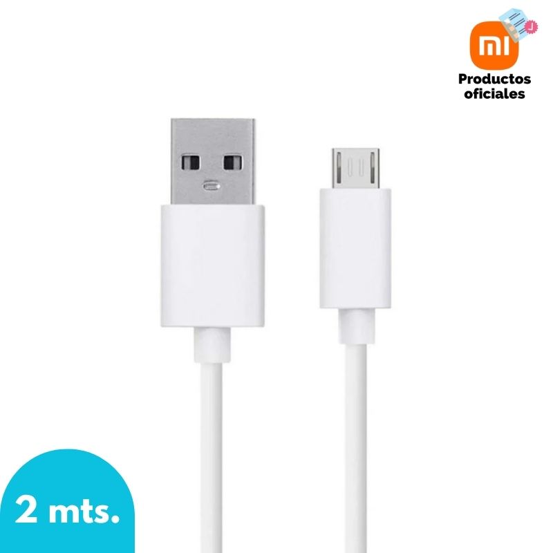 XIAOMI - CABLE ORIGINAL XIAOMI USB A MICRO USB 200cm - BLANCO