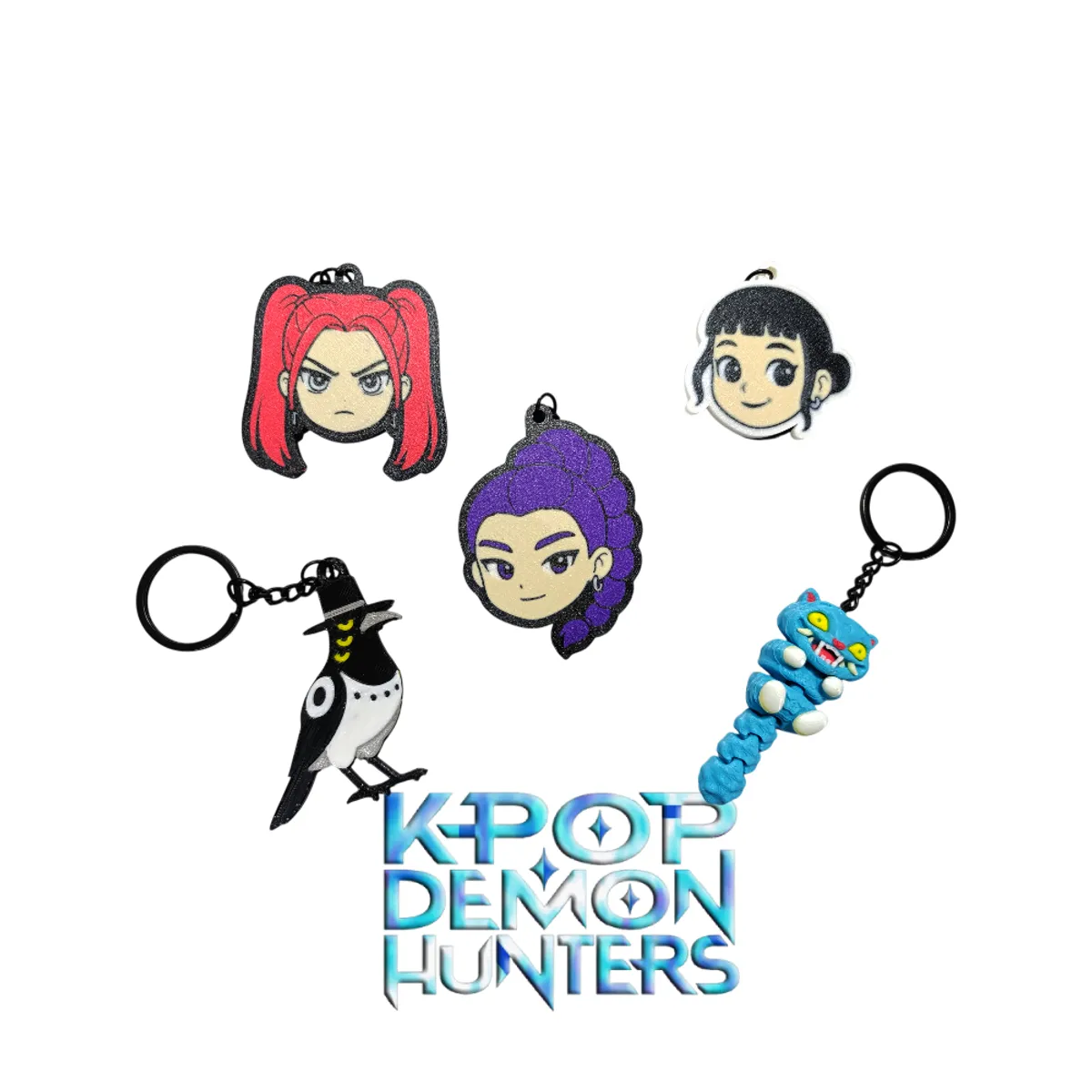 GENERICO - Pack 5 llaveros K-pop Kpop Demon Hunters