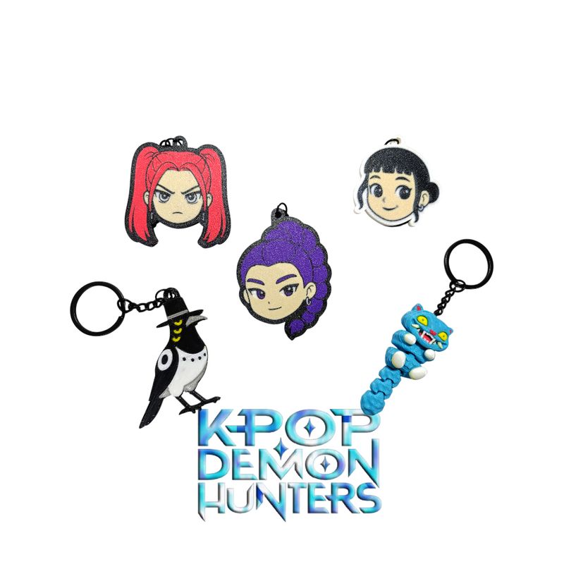 GENERICO - Pack 5 llaveros K-pop Kpop Demon Hunters