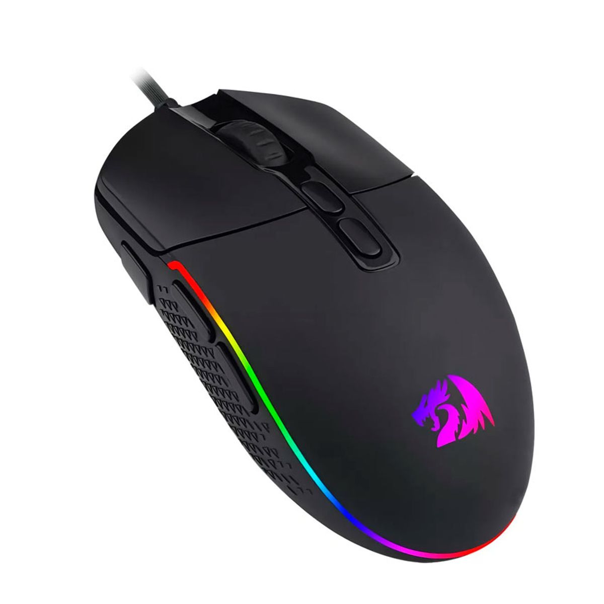 REDRAGON - Mouse Redragon INVADER M719 Cableado 10,000 DPI RGB Negro Gamer