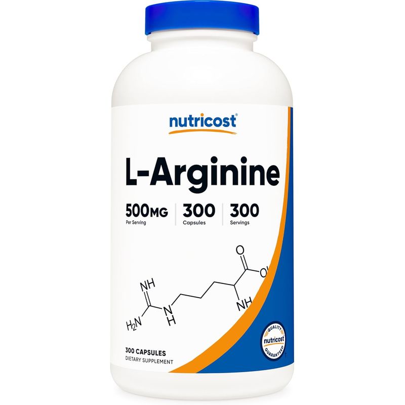 NUTRICOST - Nutricost  Arginina L Arginine Hcl 300 Capsulas Oxido Nítrico